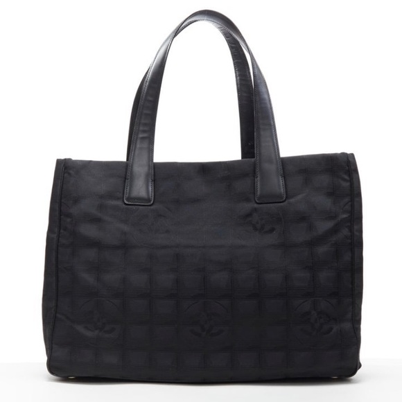 💚💚 CHANEL Travel Line Black Tote Shoulder Bag - Picture 3 of 16